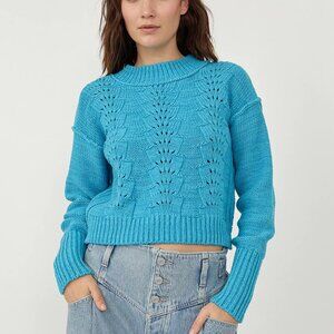 Free People Blue Knit Sweater